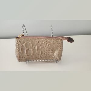 Madi Claire Taupe Croc Leather Change Purse